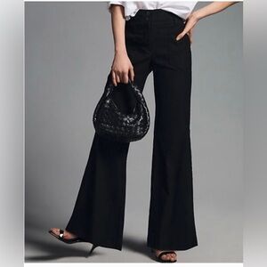 Anthropologie Maeve The Naomi Wide-Leg Flare Pant Black